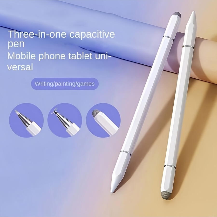 TEMU The Capacitive Pen Is A 3-in-1 Stylus Compatible With , , Oppo, And Xiaomi Devices, Supporting Wireless Connection And Magnetic Attachment, With