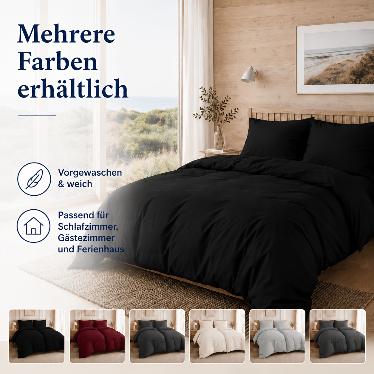 Image of 2pcs/3pcs Bed Cotton Duvet Cover Set, Super Soft Breathable Quilt Cover With Pillowcase, Summer Cooling -tex, Skin-friendly Comfortable Bedding With Zip For Bedroom, , Hotel