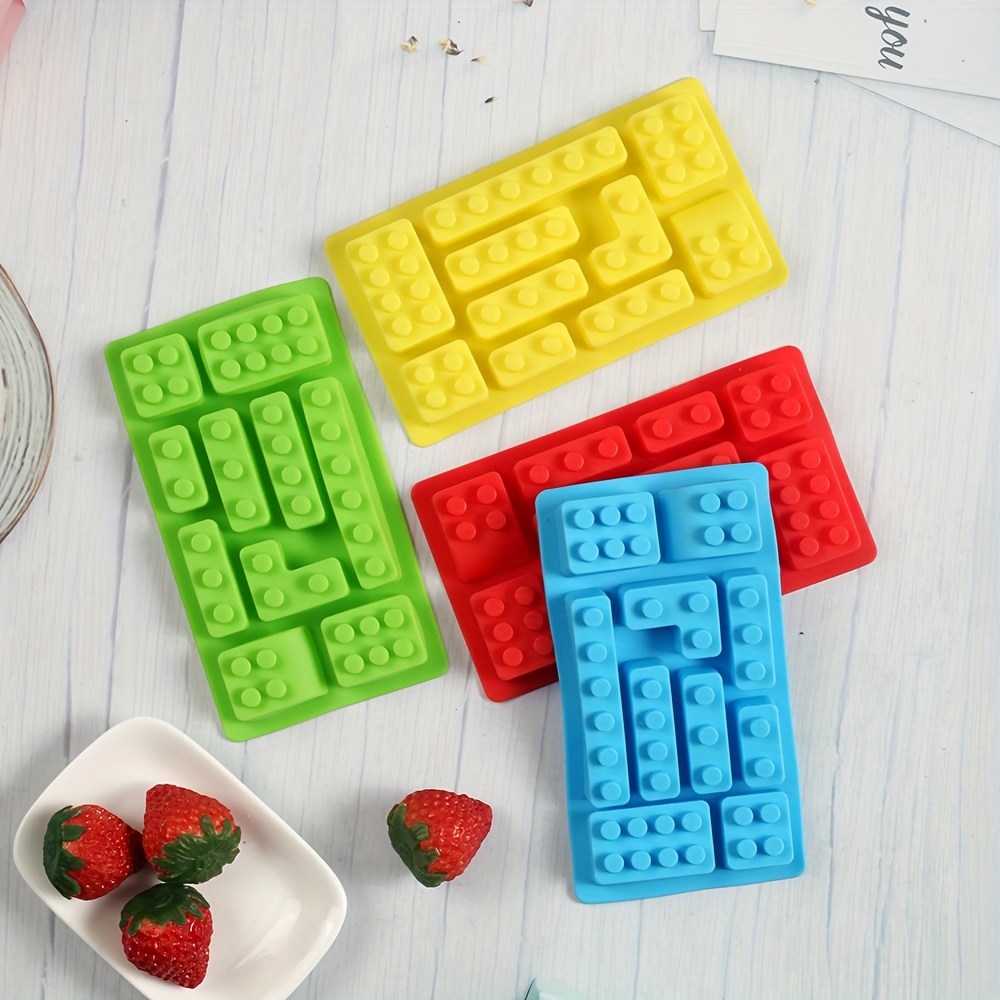 

1pc/4pcs, Building Block Chocolate Mold, 3d Silicone Mold, Candy Molds, Cake Mold, Baking Tools, Kitchen Accessories