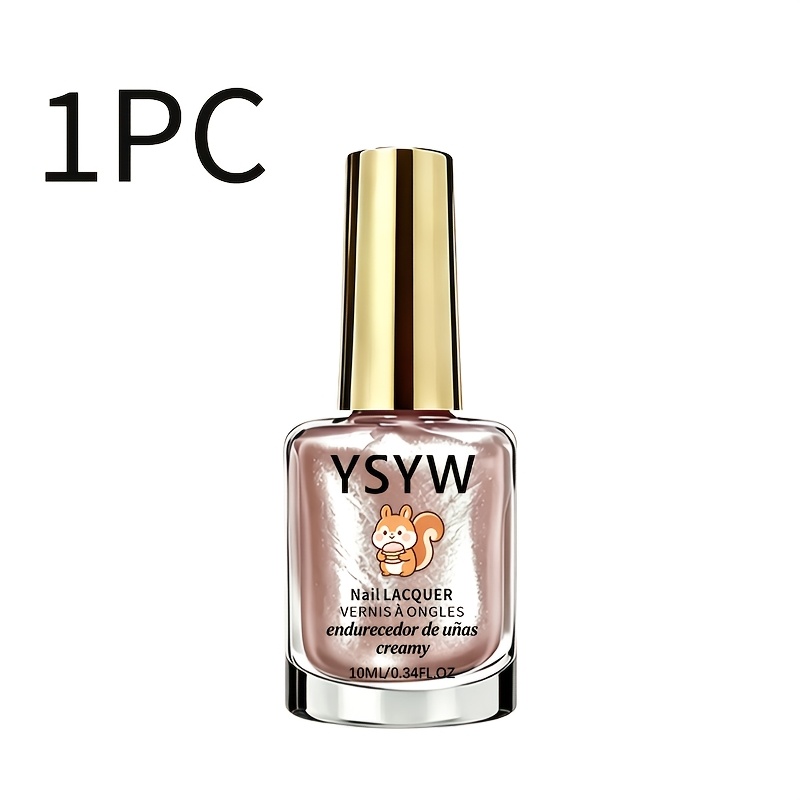 Ysyw Nude Pearlescent Nail Strengthener Polish - Quick-dry Formula Suitable For , Natural, Oil Liquid Nail For Nails, Beach Parties, Daily Wear, No / Required, -free For Skin