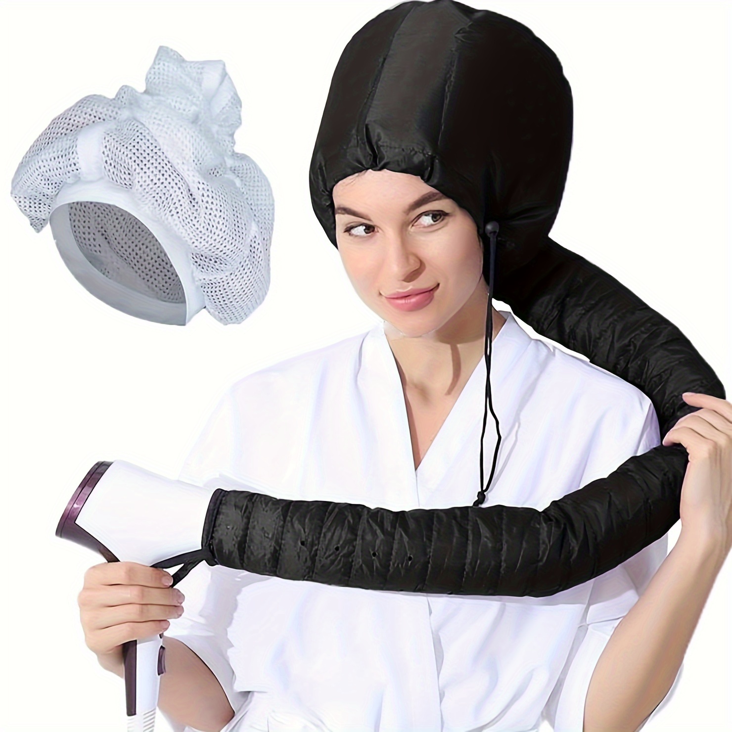 

1pcs Hair Drying Cap Portable Hooded Hair Dryer Accessories Home Hat Hair Dryer Cap For Hair Care Drying Styling Curling And Deep Conditioning Of Hair