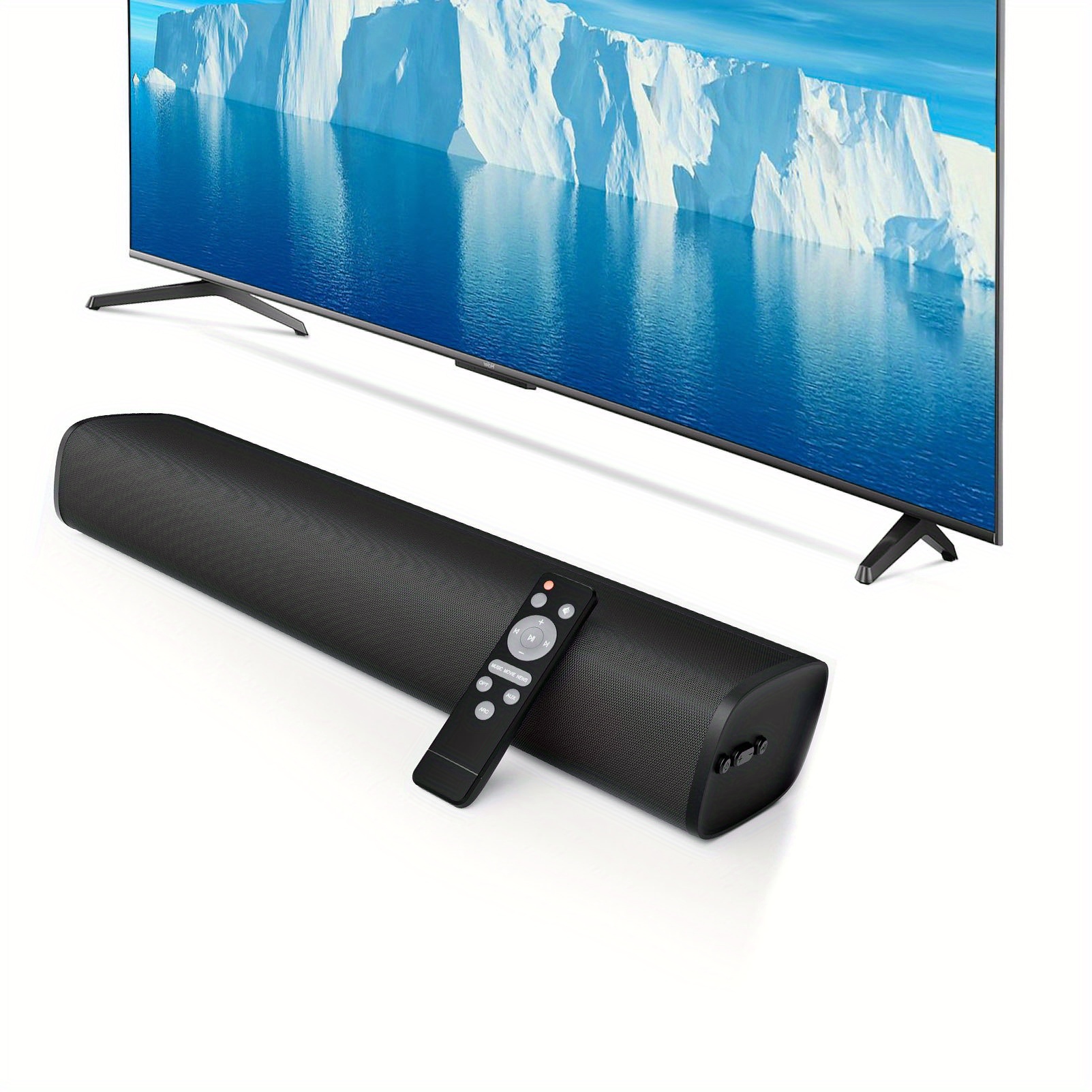 Image of Sound Bars For Smart Tv, Small Soundbars With Arc/optical/aux Connection, Tv Soundbar Surround For Home Theater Audio, With Infrared Remote Control