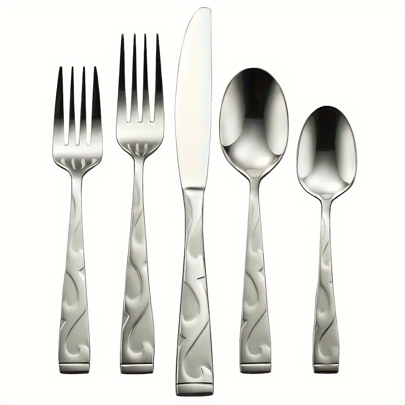 

20-piece Everyday Flatware Set - Service For 4 - Satin Finish, Durable Stainless Steel, Dishwasher Safe