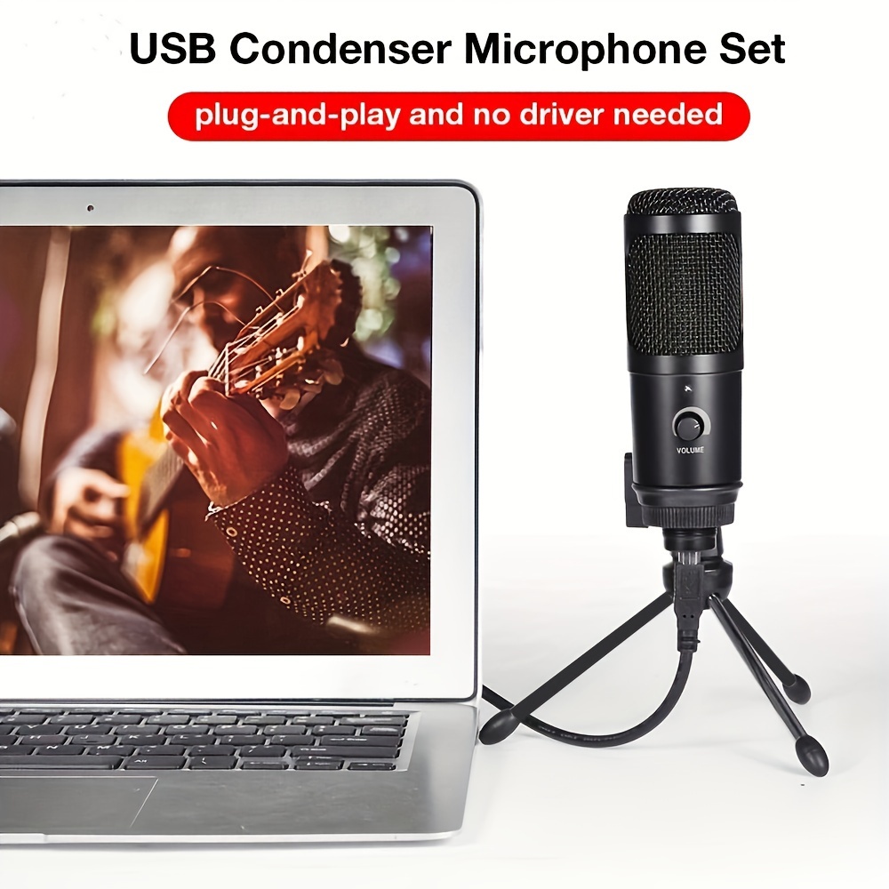 Condenser Microphone Usb Microphone Karaoke Studio Recording - Temu