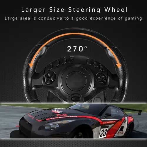 Temu Racing Rig racing wheel and pedals sold on Temu United States