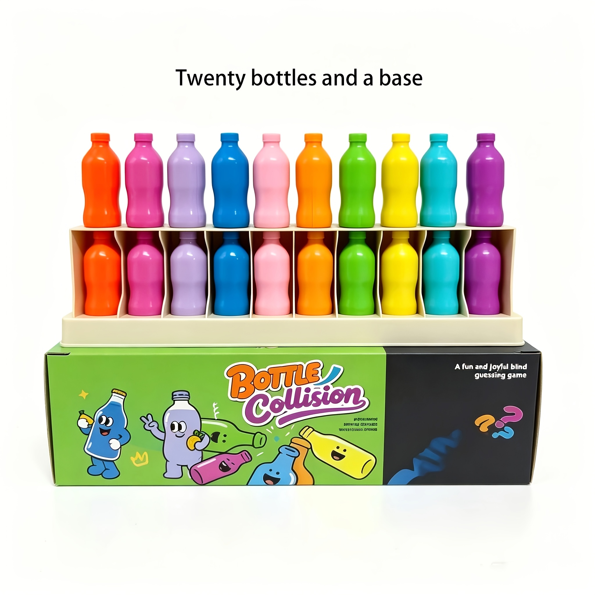 TEMU 21pcs Colorful Bottle Matching Game Toy Set - Educational Board Game For Teenagers, Enhance Memory And Skills, Fun Bottle Guessing Challenge,