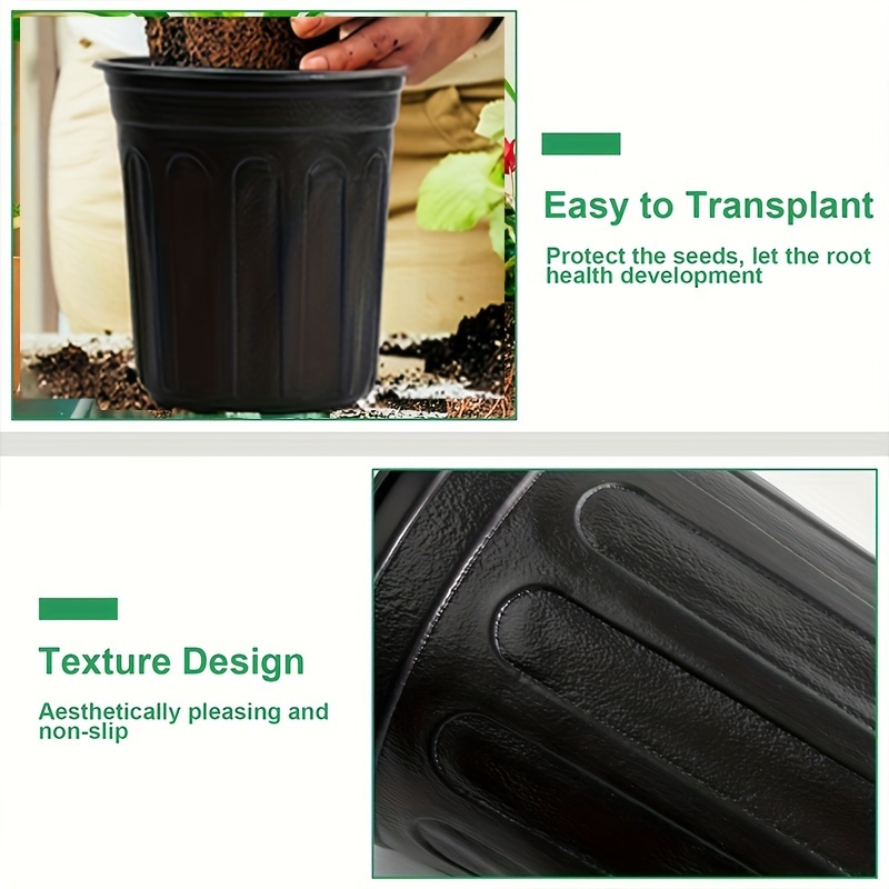 48 packs 1 gallon soft plant nursery pots thickened soft - Temu