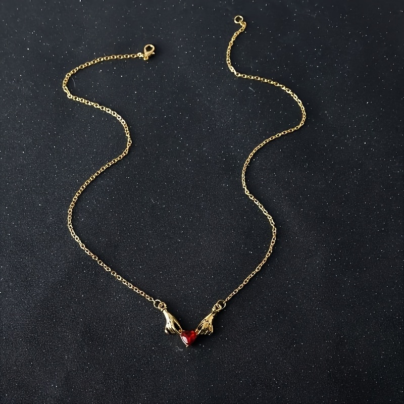 Heart-Shaped Pendant Necklace for Valentine's Day