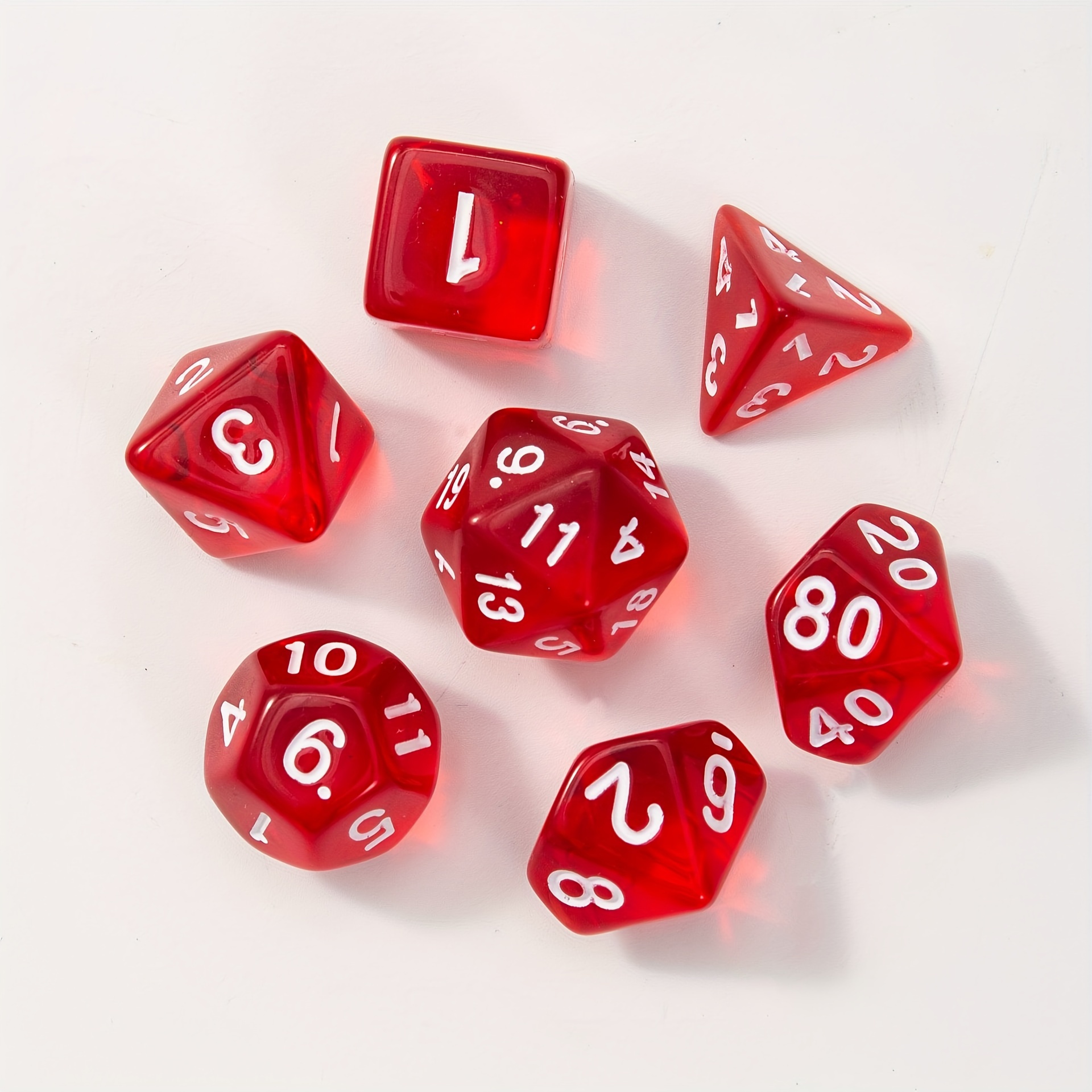 

[customer ] Dnd Polyhedral Dice Set Rpg Mtg -playing Rpg Polyhedral Dice 7 Dice Set. And Red