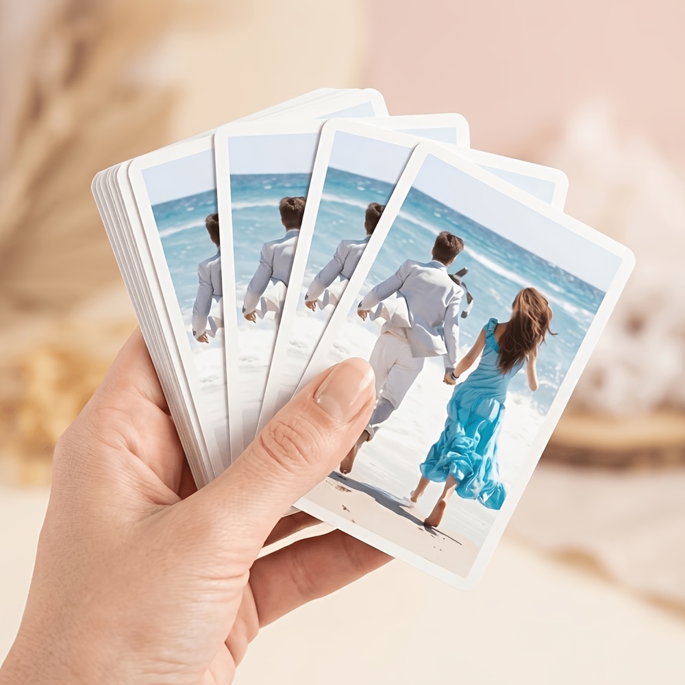 TEMU Personalized Photo Poker Cards - Custom Photo Suitable For Wedding Favors, Engagement Gifts, Bachelor/bachelorette Parties | Your Own Picture On