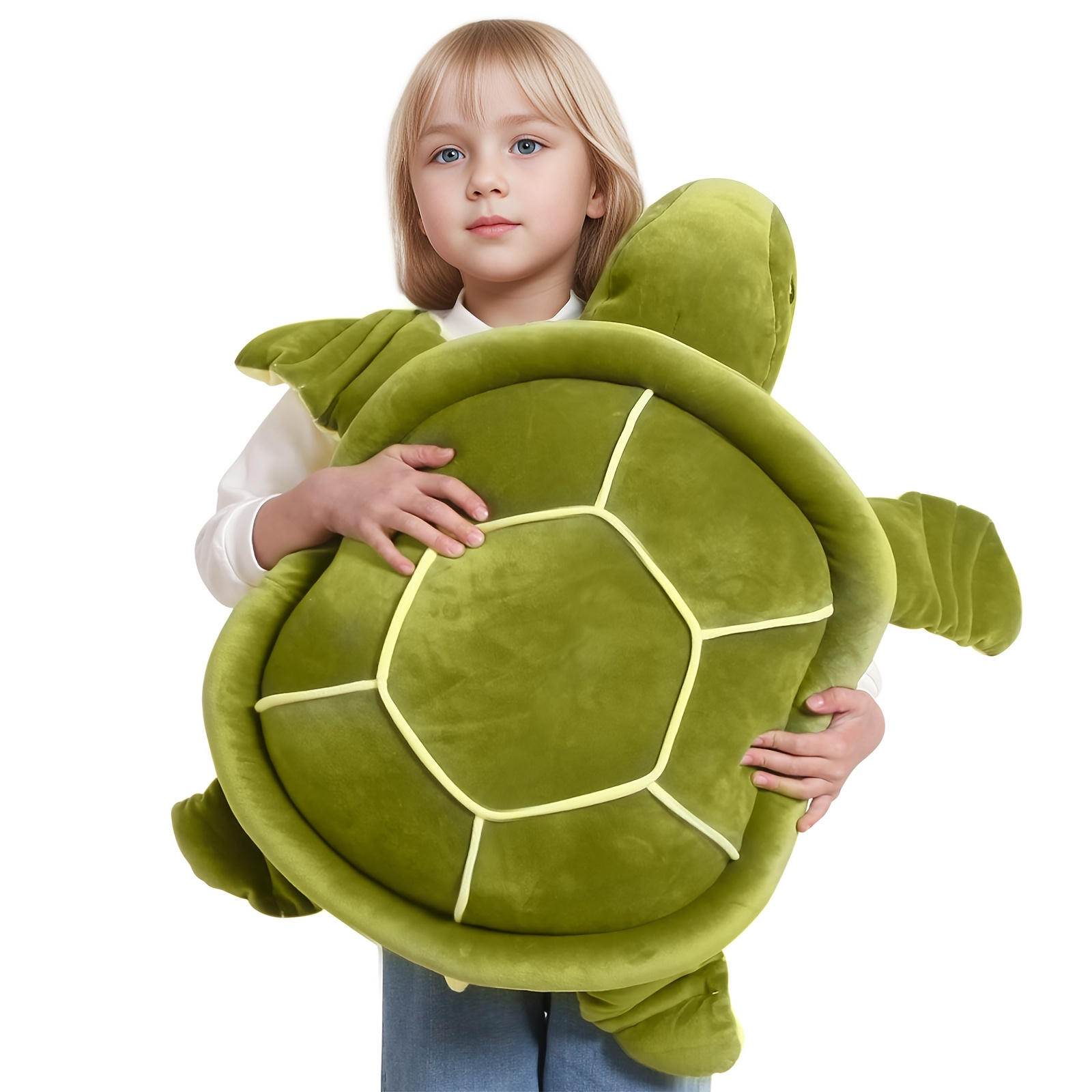 Image of 28-inch Soft Plush Ocean Sea Turtles Stuffed Animals, Huge Pillow Extra Large Turtle Toys Plushies, Birthday Gifts For Kids Halloween, Christmas, Valentine's Day