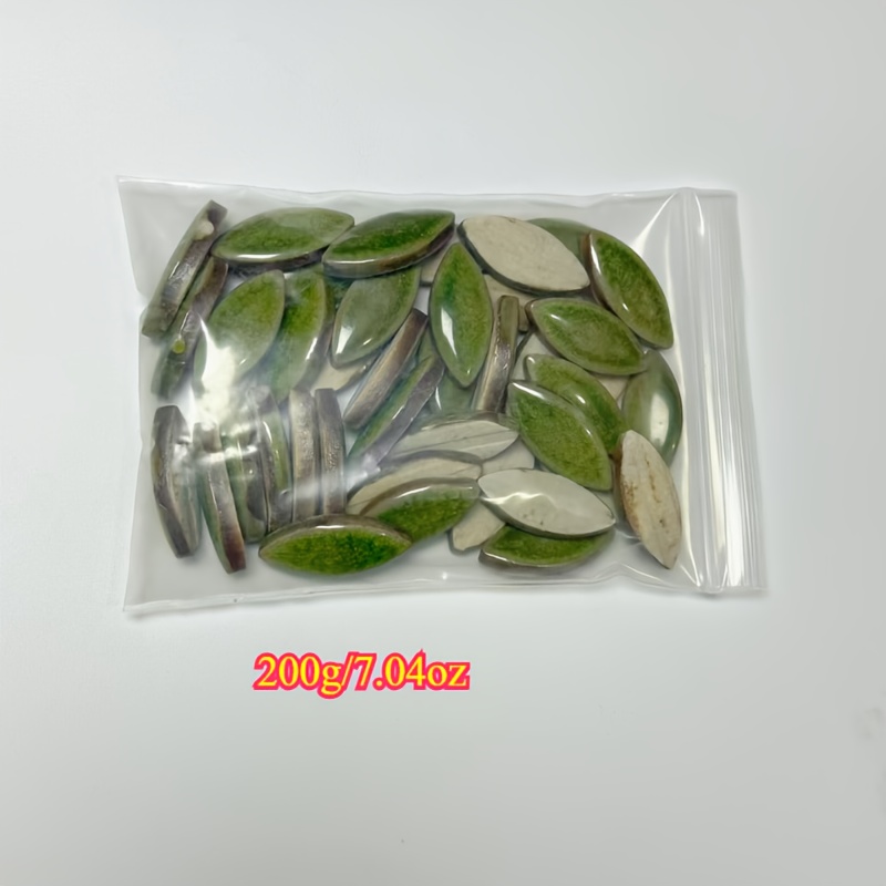 200g/pack, Cracked Willow Leaves For Diy Mosaic, Indoor Background Wall Decor And Craft Making Materials, Murals, Picture Frames, Coasters, Door Frame, Furniture, Diy Crafts Supplies