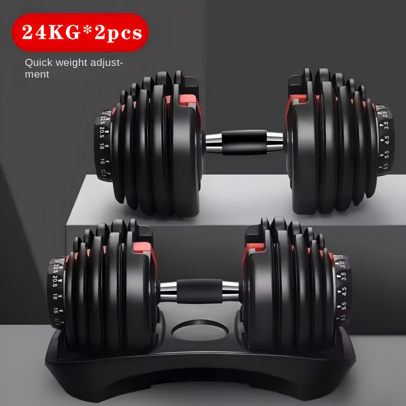 E-shop 2er-Set Verstellbare Hanteln 2,5-24kg (5-52,5lbs) | 1s Schnelle Gewichtsveränderung | Anti-Rutsch Ergonomischer Griff | Platzsparende