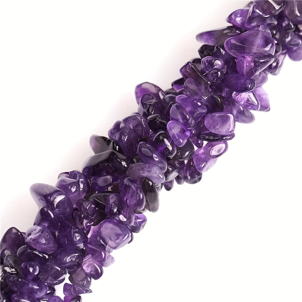 

230pcs Premium Natural Amethyst Gemstone Beads, 6-8mm - & Home Decor Crafts, Ideal Holiday Gift, 34" Strand