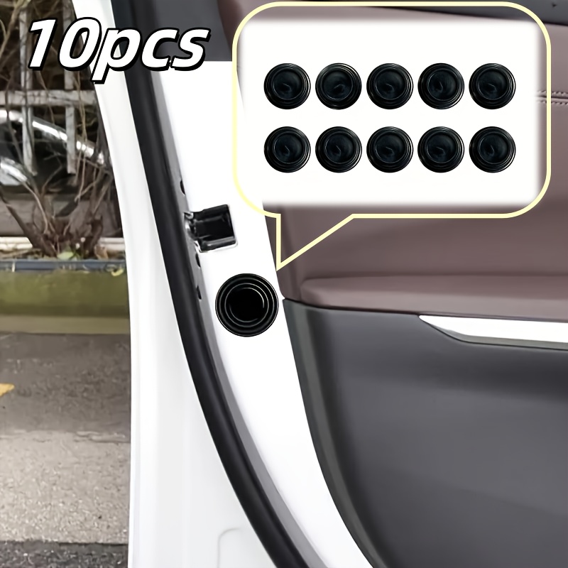 10pcs Set Of Car Door Shock Pads, Buffer Soundproof Pads, 1.1 Inch Size, Self-adhesive Door Side Insulation Protection, Universal Car Model Fit, Automotive Repair Special Tool