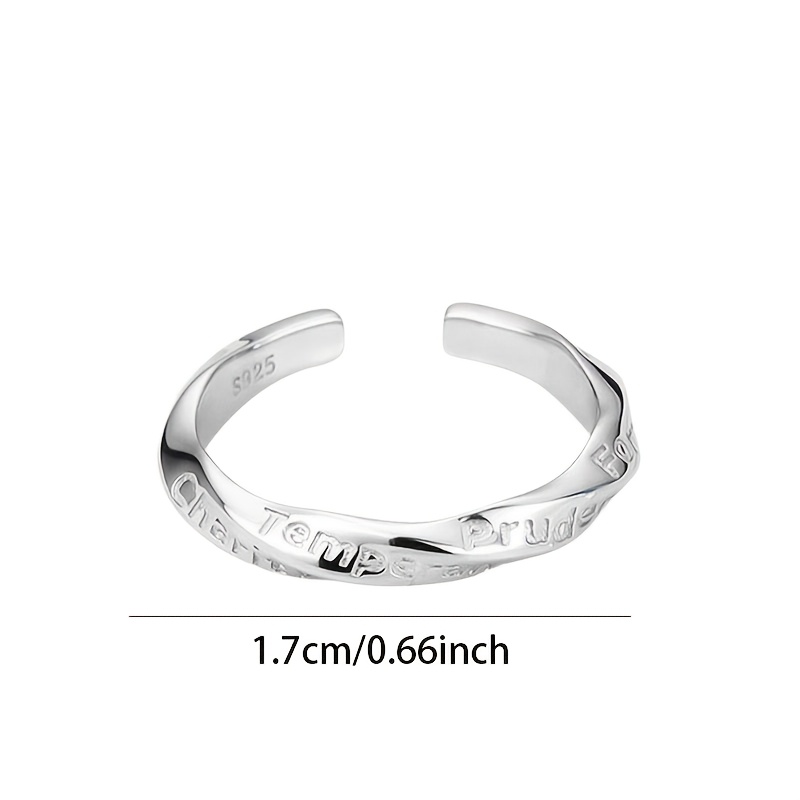 Women's S925 Sterling Silver Adjustable Fashion Ring