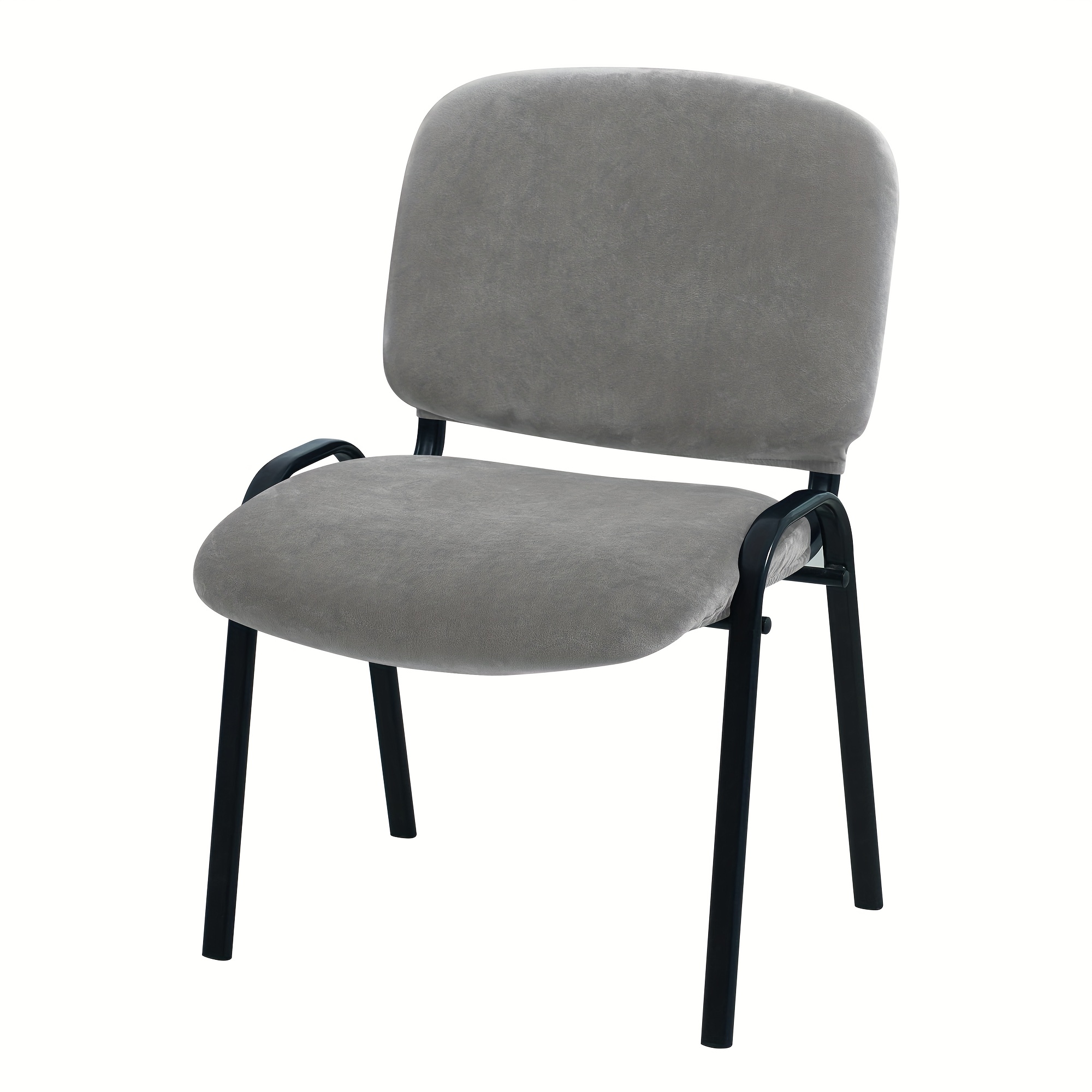 TEMU 2pcs/set Stretch Flannel Office Chair And Dining Chair Covers, Backrest And Seat Protectors, Separate Installation
