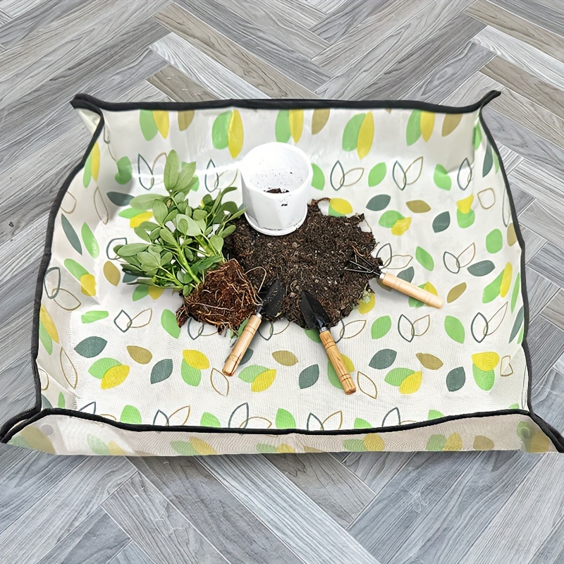 1 Pack, Plant Potting Mat, Thick Waterproof Potting Mat for Indoor Plant Transplanting And Dirty Control, Foldable Indoor Succulent Potting Mat, Portable Gardening Mat, Home Gardening Waterproof Mat, Succulent Plants, Green Plants, Balcony Repotting And Soil Changing, Flower Mat Operation, Soil Mixing Planting Tools, 4 Sizes Optional, Gardening Tools.