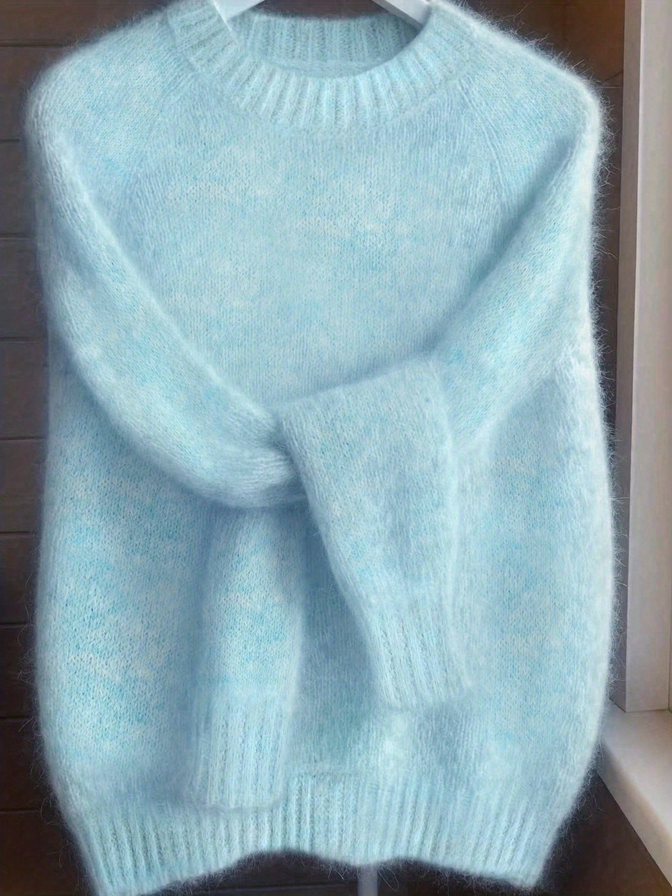 neuer modischer damen-langarm-pullover mit fallenden schultern rundhalsausschnitt,   für frühling sommer, kreative bekleidung für feiertage geburtstage