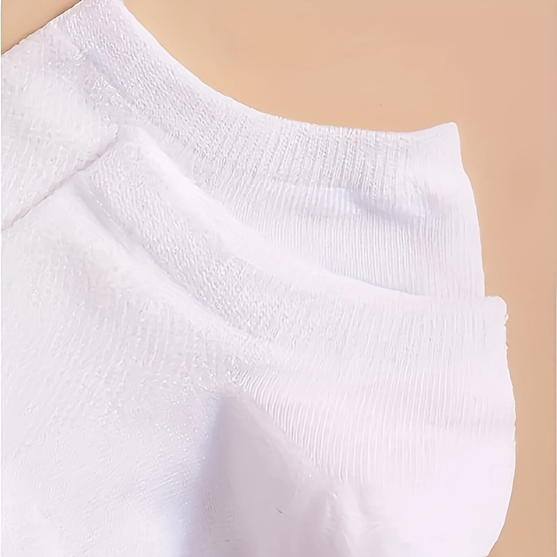 10/20/40 Pairs Women's Breathable Ankle Socks - Comfortable Polyester and Spandex Blend, Solid Color, Lightweight Knit, Machine Washable for Casual Attire, Everyday Socks | Minimalist Socks | Durable Fabric