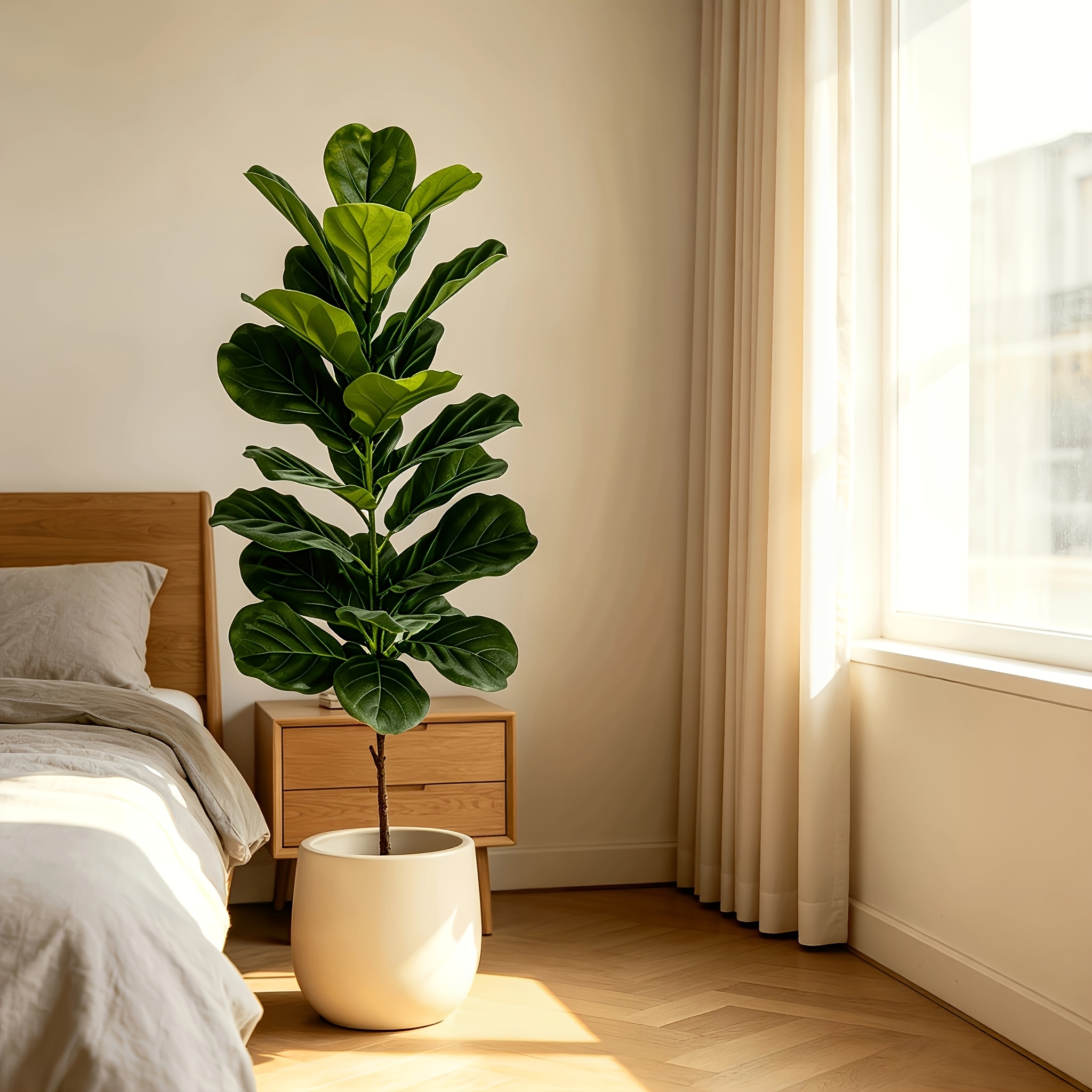 47 24 inch artificial   lyrata tree realistic   faux tropical greenery plant uv resistant   tree for indoor outdoor home garden courtyard   pool party decor