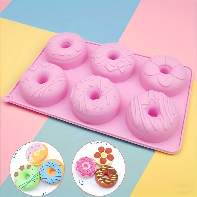 TEMU 1pc Donut-shaped Silicone Mold, Cake Mold, Chocolate Mold, Diy Craft Mold, Makes Multiple Desserts , Baking Mold, Creative Household Food-grade,