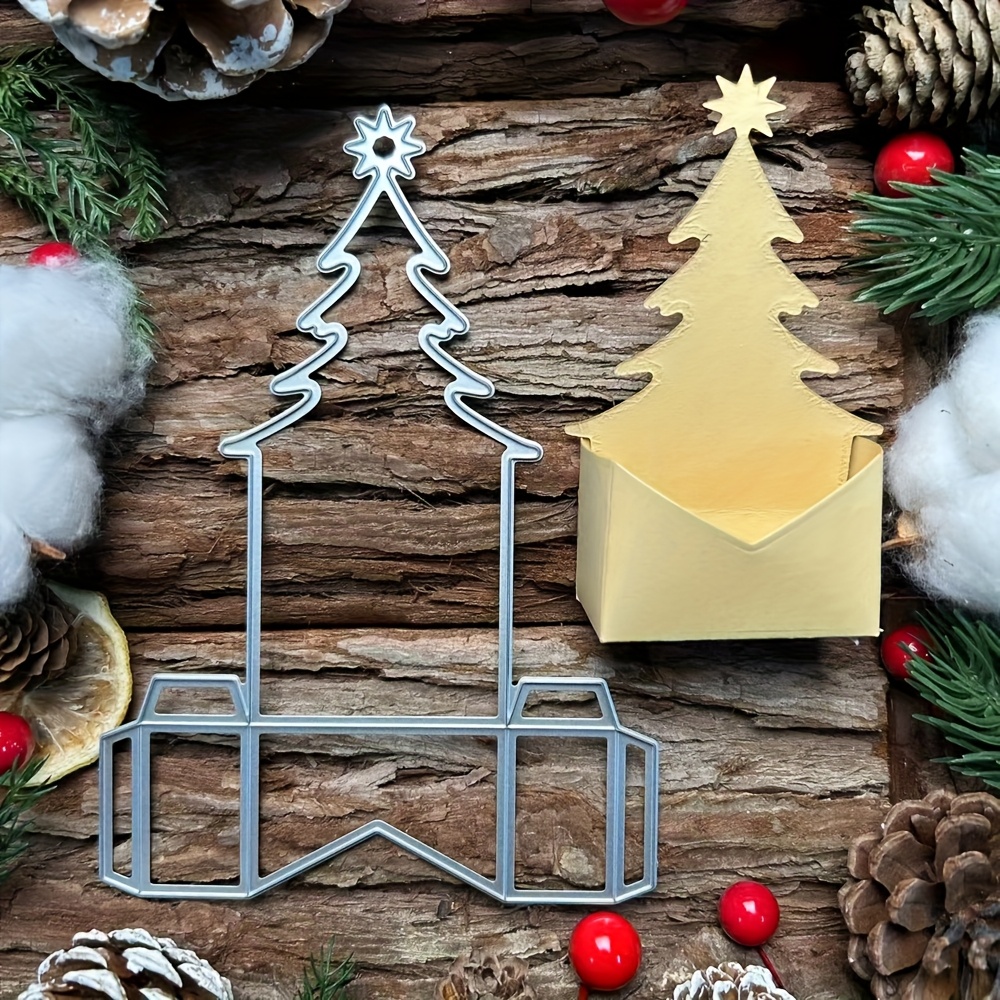 Image of Christmas Template Die Cuts Card Making Graphics Metal Cutting Dies Set - Professional Template, Handmade Greeting Card Tools And Home Decoration Craft Kit For Holiday Items