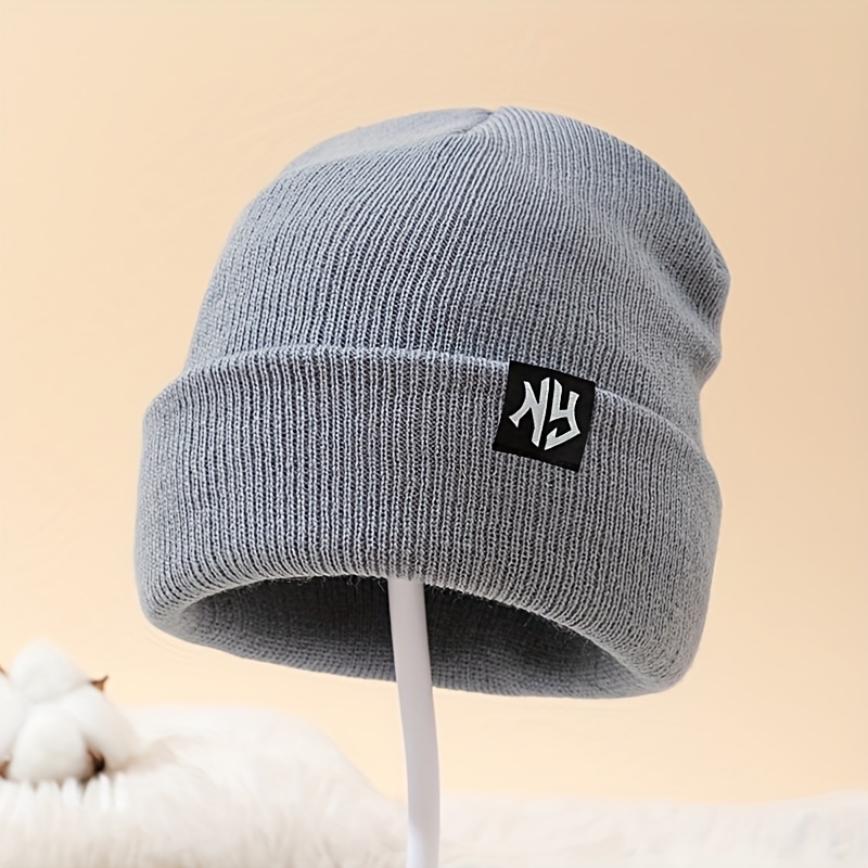 

Winter Beanie - Ultra-warm, , And Stylish Knit Hat With Ny Letter Design For - Cycling, Skiing, And Winter Sports