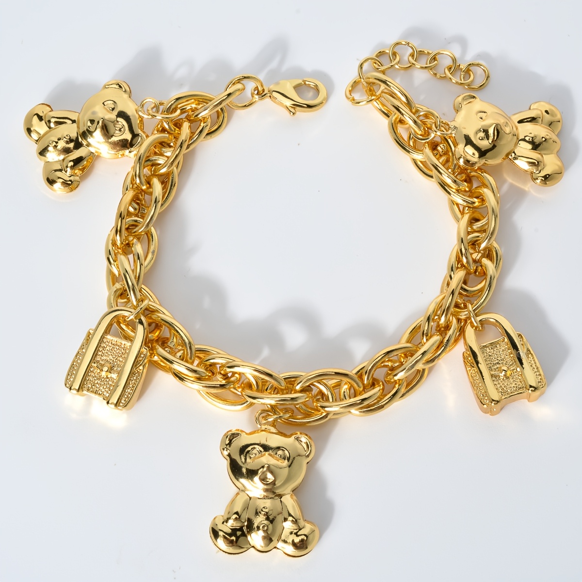 ZEADEAR Bear & Handbag Charm Bracelet with Teddy Bear Pendants