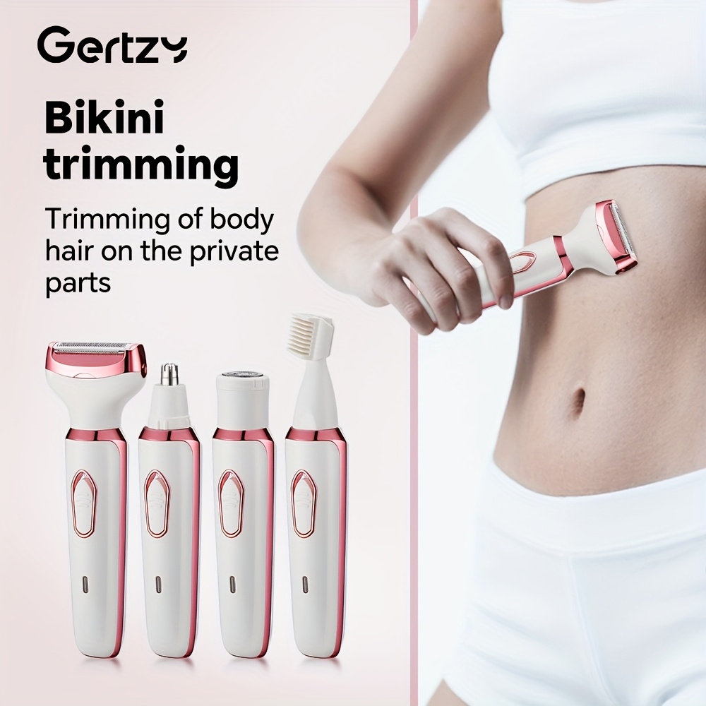 4 in 1 rechargeable   face nose legs underarm bikini trimmer wet dry   grooming kit portable rechargeable fathers day gift Product details 5