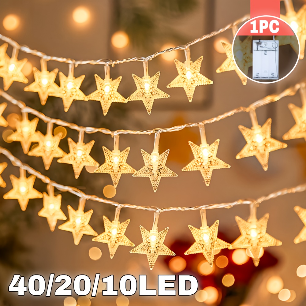 1 Stück, Sternenlichter, 40/20/10 LED, Traumsternlichter, für Zimmer, Schlafzimmer, Wohnzimmer, Party, Hochzeit, Geburtstag, Wanddekoration, Schulbeginn, Weihnachten, Frühlingsdekoration,