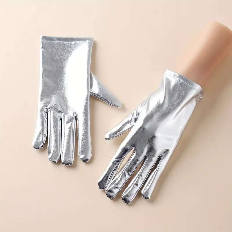 All'ingrosso Guanti Da Sposa Per Festa Nuziale 45cm Lunghi Colori Solidi Raso Se - Foto 2