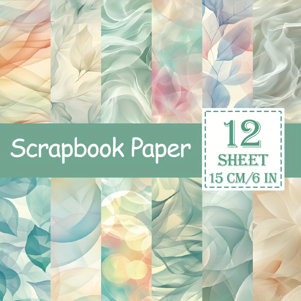 

12 Sheet, Panalisa Retro Paper Pad 6x6 Inch, Silk Pattern, Paper For Journaling, Scrapbooking Supplies, Gift Wrapping, Handcraft Paper, Backgroud Paper&cardstock, Spring Decor