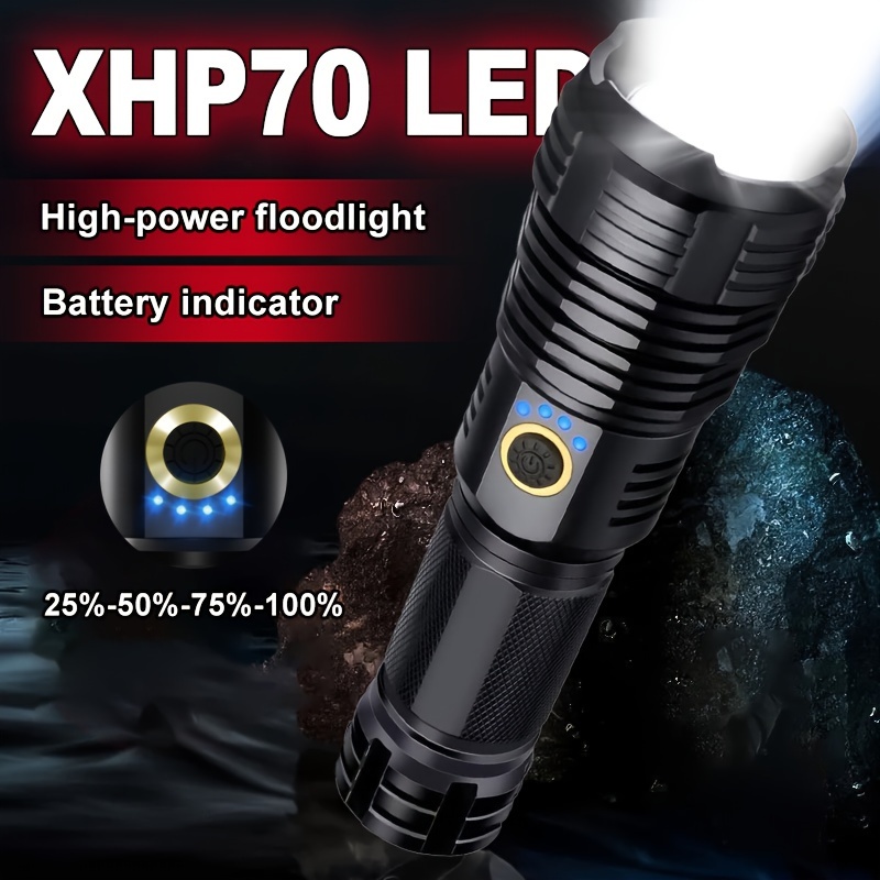 

Led Flashlight High Brightness - Super Bright, Powerful, Rechargeable Flashlight With 5 Lighting Modes, The Best Choice For Emergency Situations, Outdoor, Home, Camping, Hiking, Etc