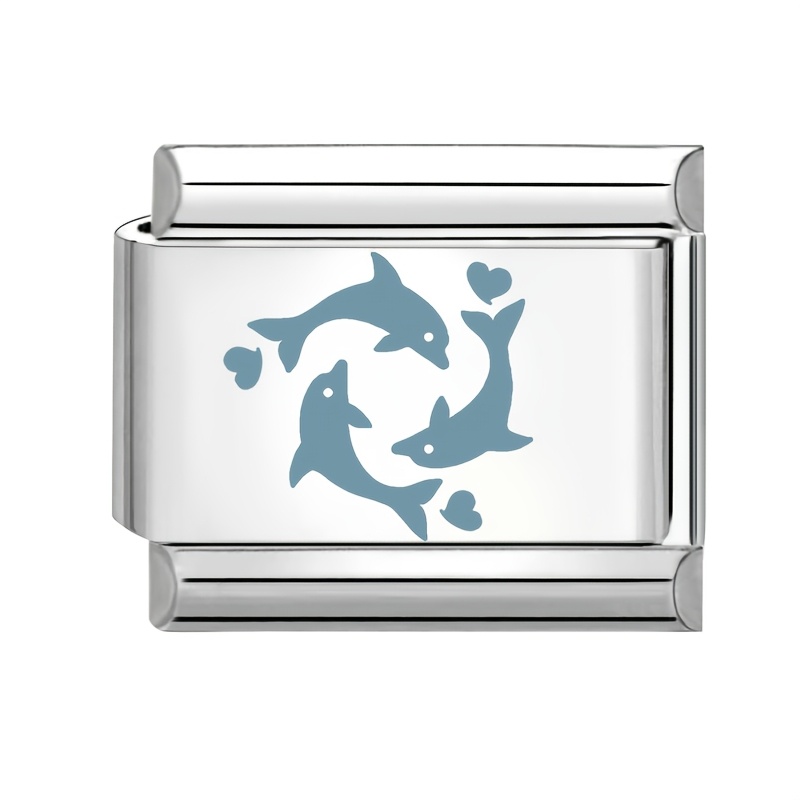 Exquisite Blue Pattern Embossed Ocean Elements Ring