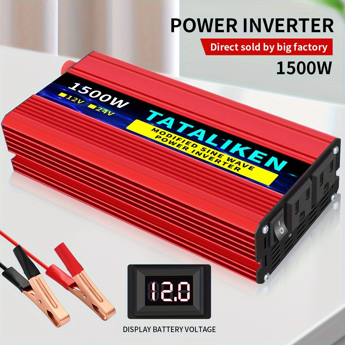 

Inverter Charger Converter 1500w/700w 12v To 110v Socket Transformer, Vehicle And Marine Universal Portable Automatic Power Adapter