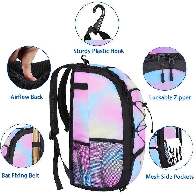 baseball backpack softball bat bag shoes compartment Temu