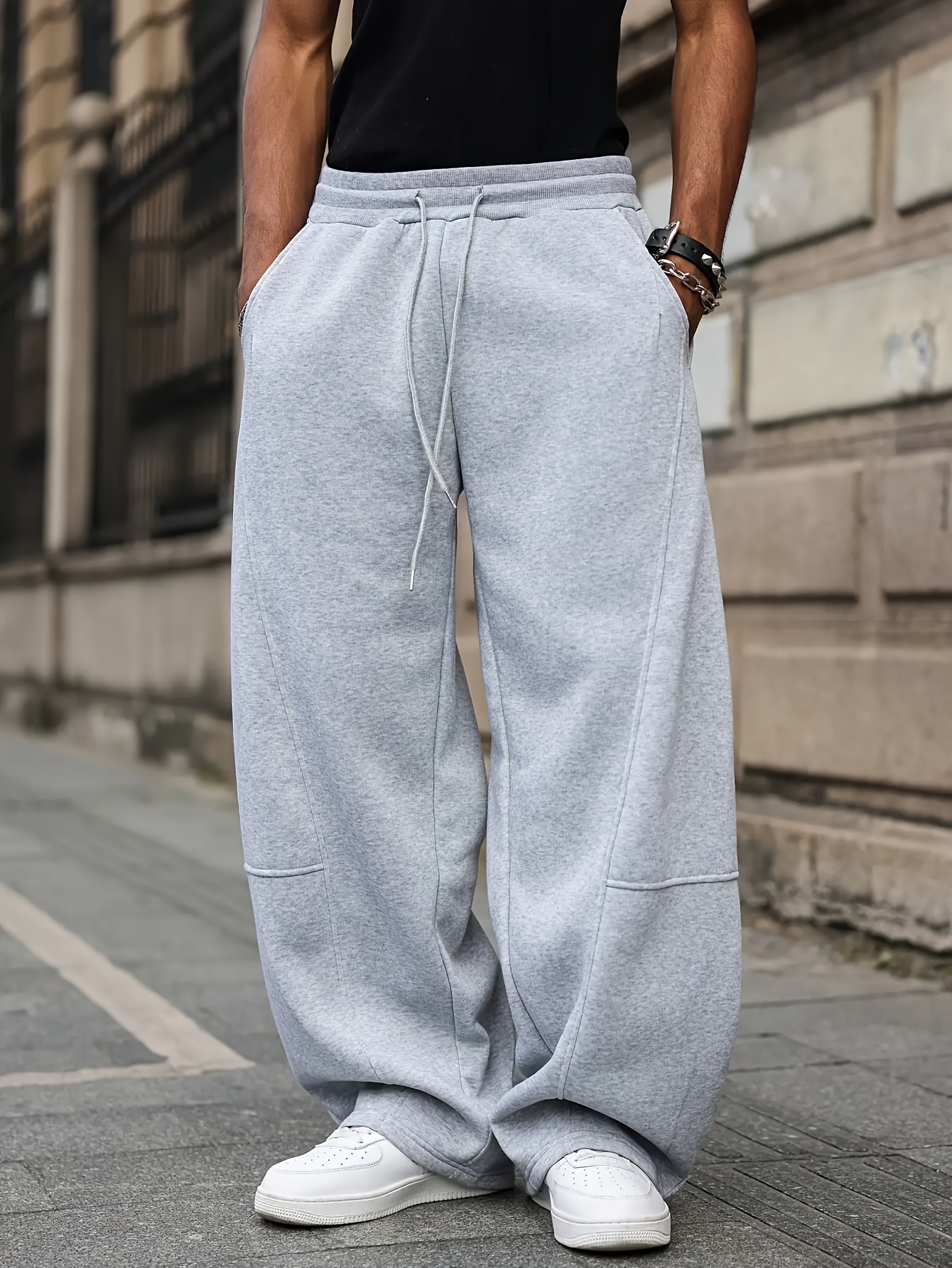 Wear Sweatpants Baggy Sweatpants Style Fleece Pants Men Baggy