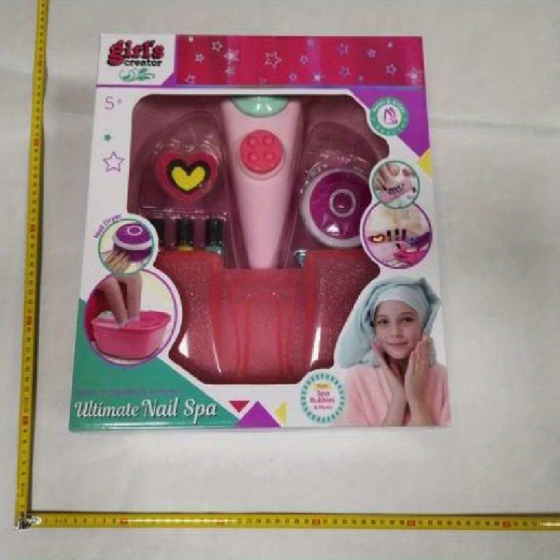 13pcs Kids Spa Nail Kit Set Kids Kit for Girls Massage Soak Tub  Nail Dryer Pretend Play Toys Manicure Pedicure Girl Gi