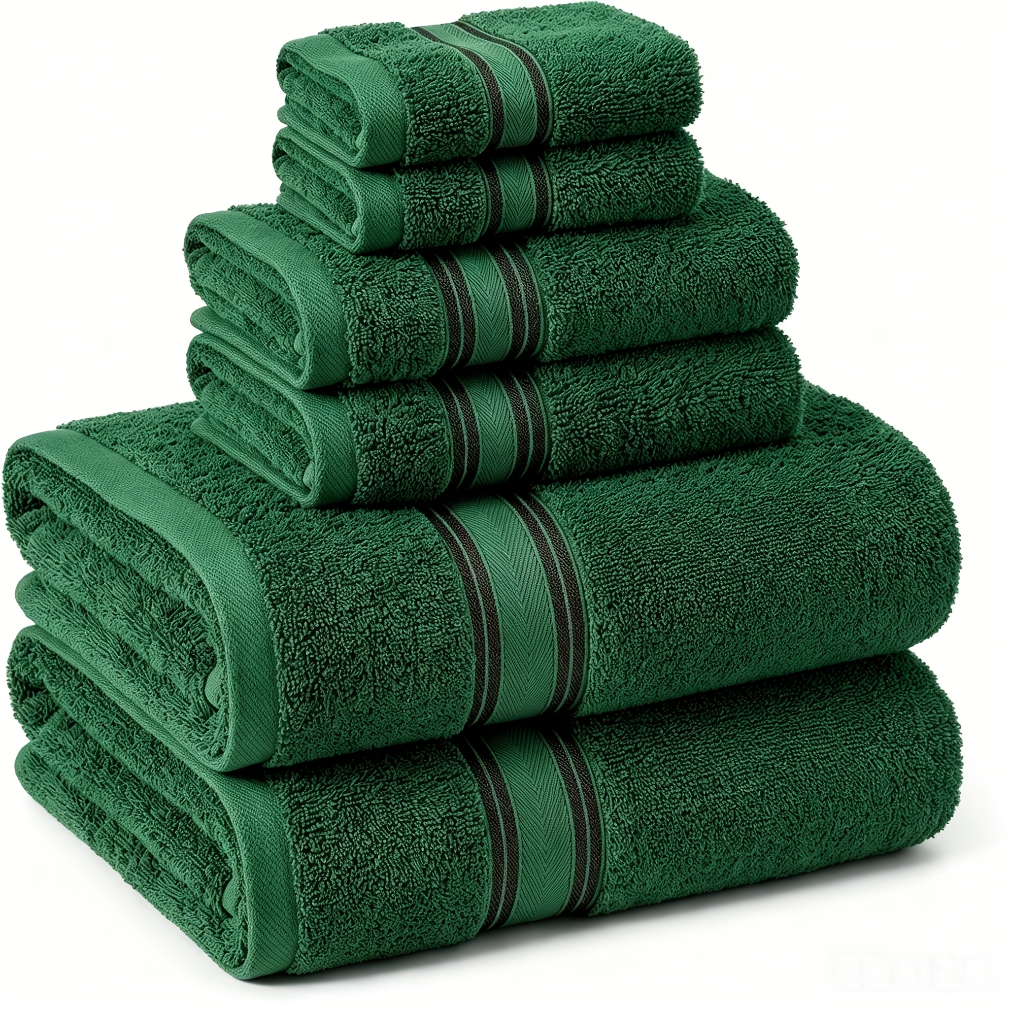 TEMU 6pcs Premium Cotton Towel Set Suitable For - Ultra Soft Bath Towels, Absorbent Plush Bathroom Towels For Shower, Spa, Gym, Durable Luxury Solid