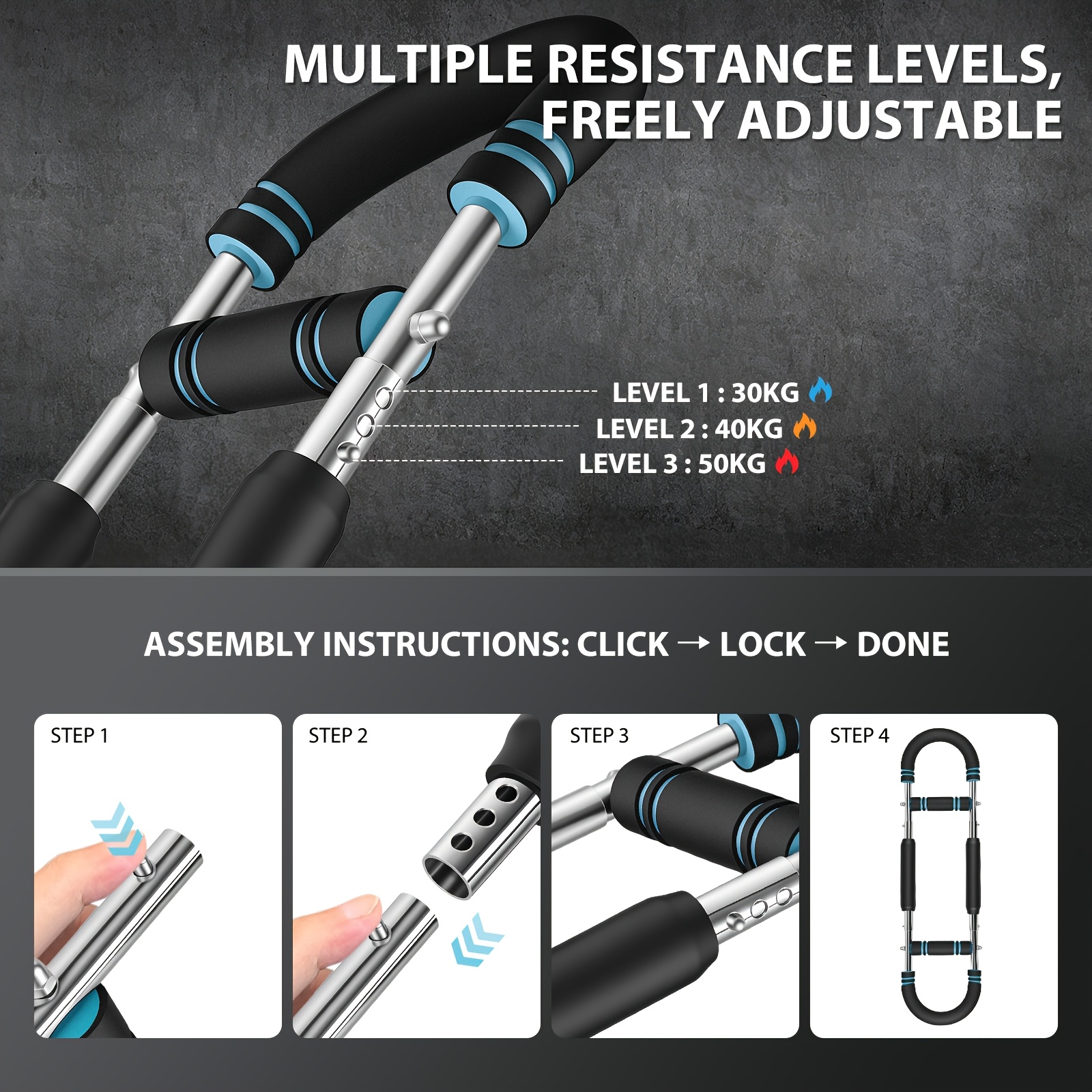 U-Shaped Multifunctional Power Twister Arm Exerciser