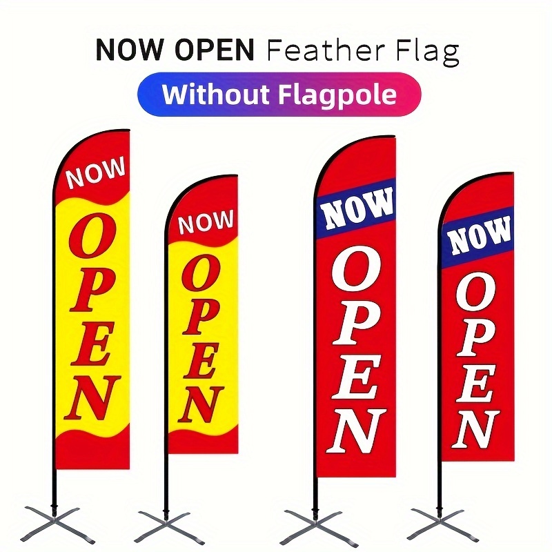 

Swooper Feather Flag, 110g Knitted Polyester Banner, Single-sided Digital Printing, Multipurpose Outdoor Advertising Flag For - 30"x135" - Flag Only (no Pole Included)