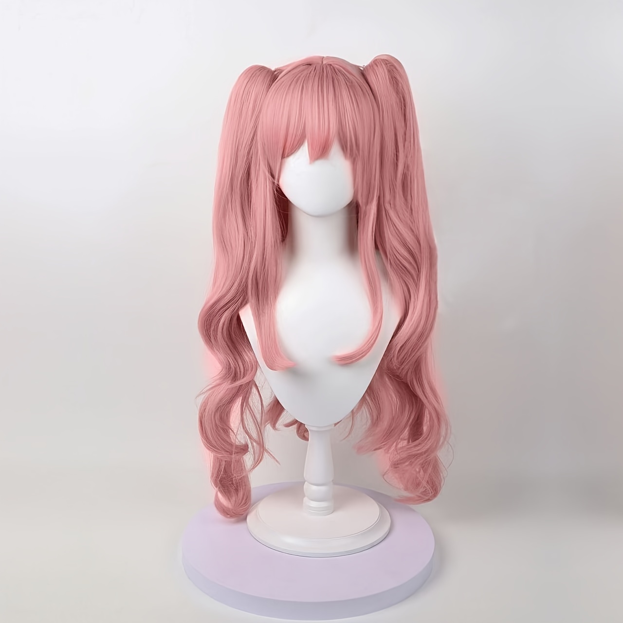 Anime Wig, Pale Clip Double Ponytail Wig For Party Gatherings