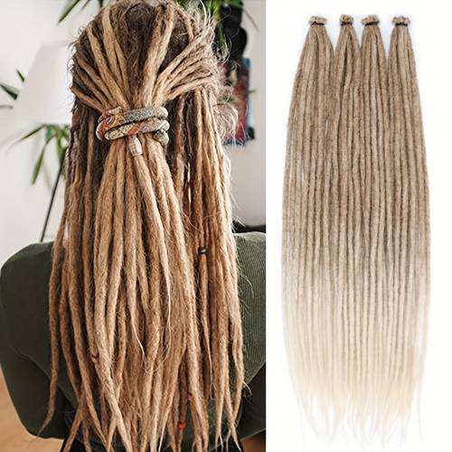 40 strands dreadlock extensions light brown gradient single ended dreadlocks se dreads synthetic for easy attachment hippie reggae hairstyle unisex dreadlocks for women men festival everyday costume parties long lasting low maintenance dreadlock hair products festival hairstyles festival