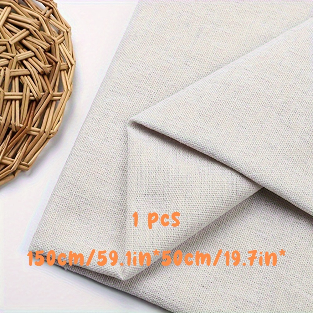 E-shop Premium Leinenstoff - Vorgeschnittenes Stoffstück 150cm x 50cm, 3 Farben verfügbar - Geeignet für Stickerei, Bastelarbeiten, Leinwandkunst