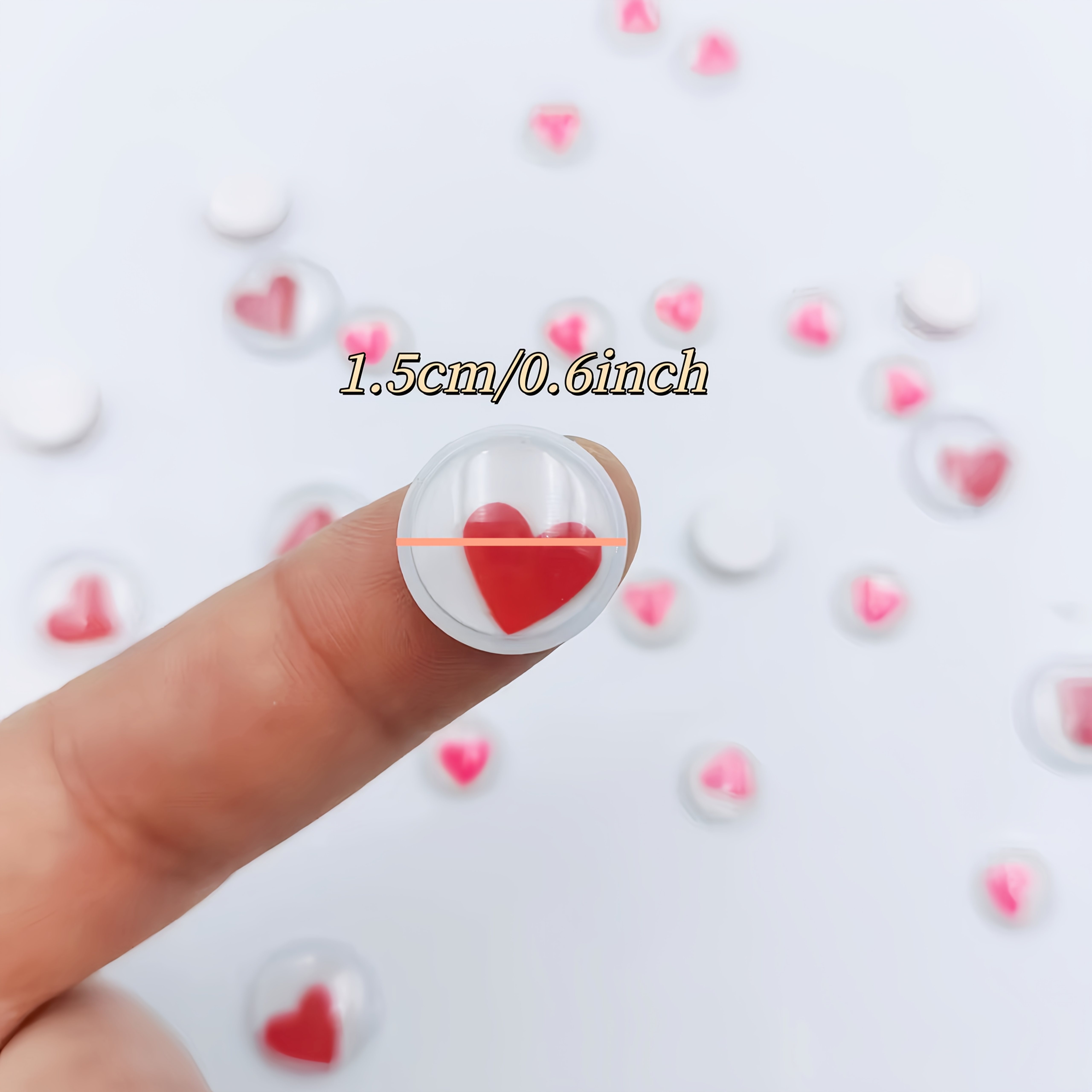 32pcs Heart Shaped Googly Eyes, Self-adhesive Wiggle Eyes, Colorful Moving Eyes, For Diy Crafts, Scrapbooking, Halloween & Christmas Party Decor, Creative Embellishments For Cakes & Gifts