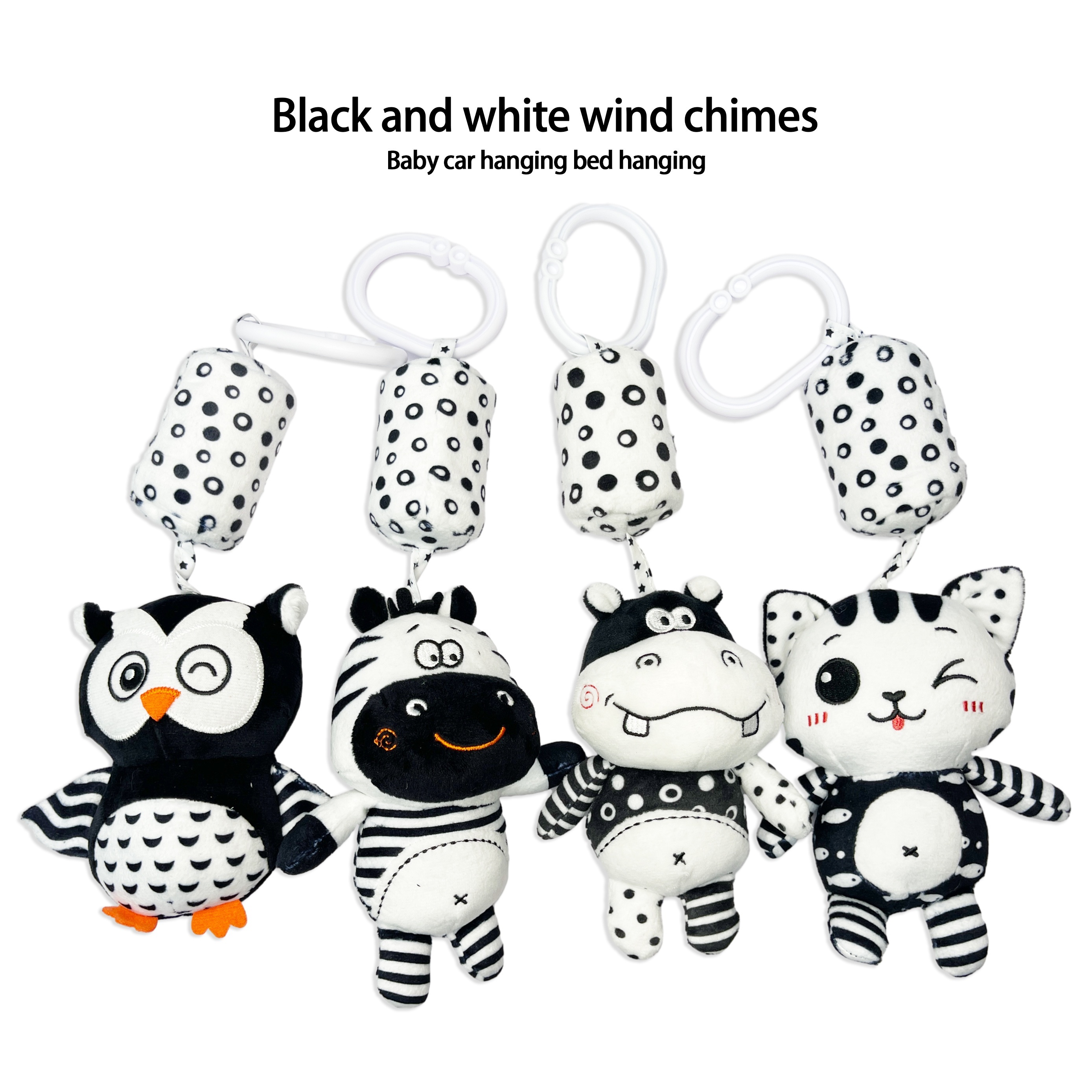 Baby Wind Chime Visual Training Black White Rattle Early - Temu Canada
