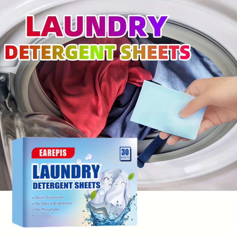 concentrated laundry detergent sheets powerful stain removal odor     lightweight and portable for home rv and travel use   rv use travel use rv cleaners