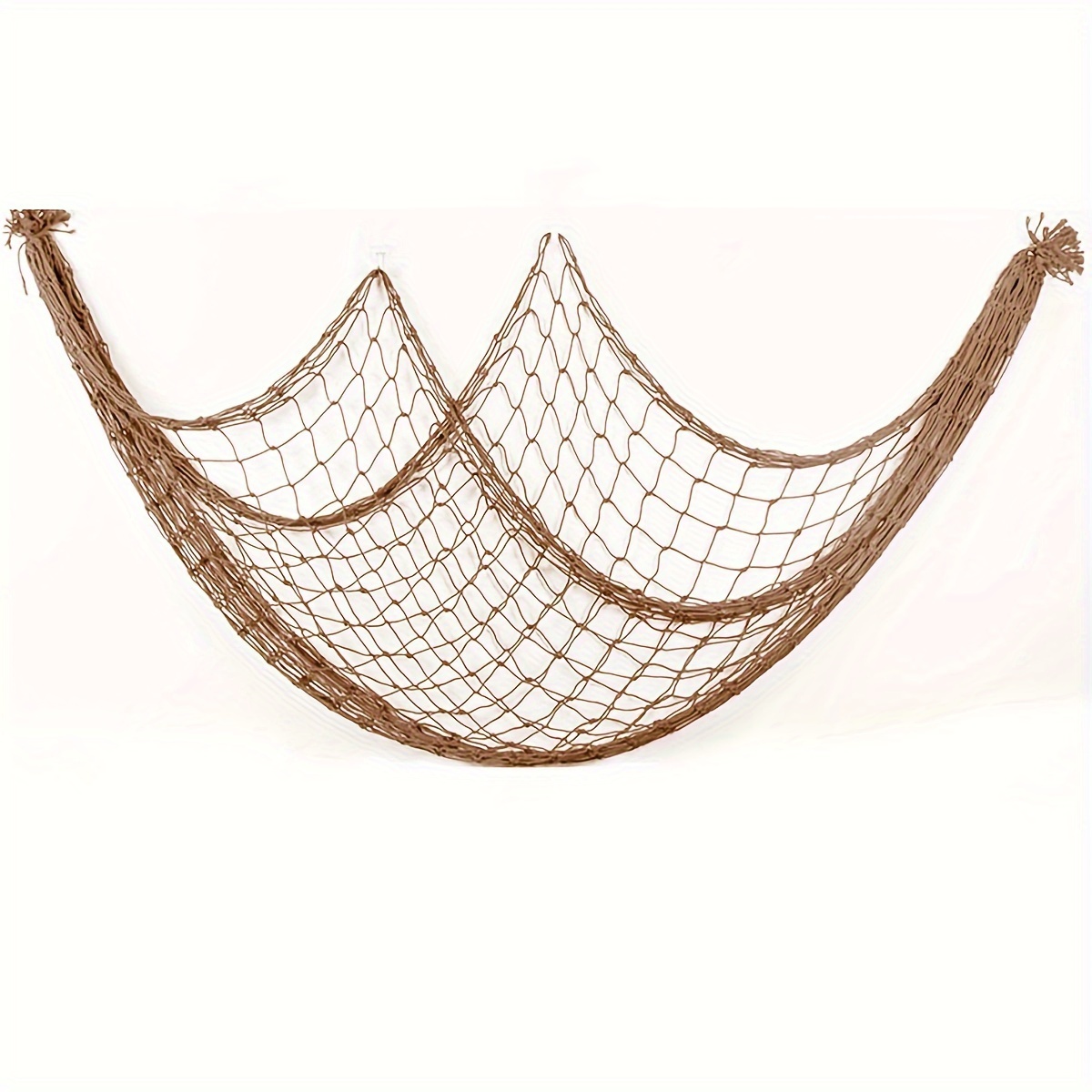 Maoww Decorative Fish Netting Portable Hanging Stylish Household Bedroom  Living Room Bar Fishing Net Decor Ornament with Beige 