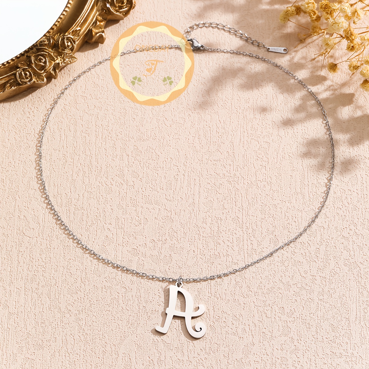 Personalized Fashion Pendant Necklace with Initials Charm, Gift for Her